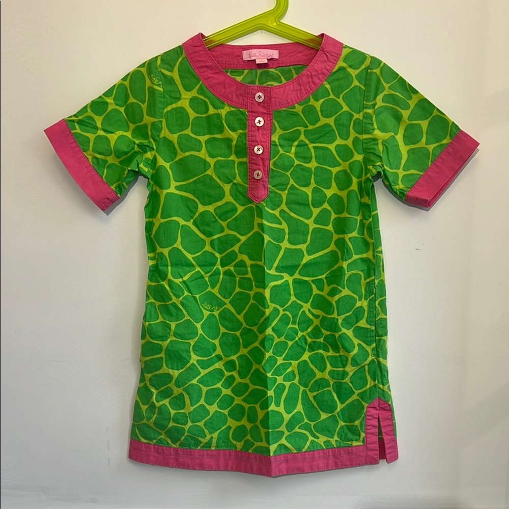 Lilly Pulitzer Green Tunic with Pink Details